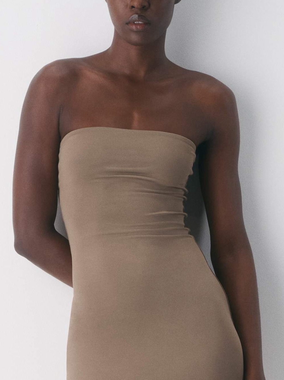 Aritzia Original Contour Enrapture Maxi Tube Dress In Folio Brown Size XS - Picture 2 of 11